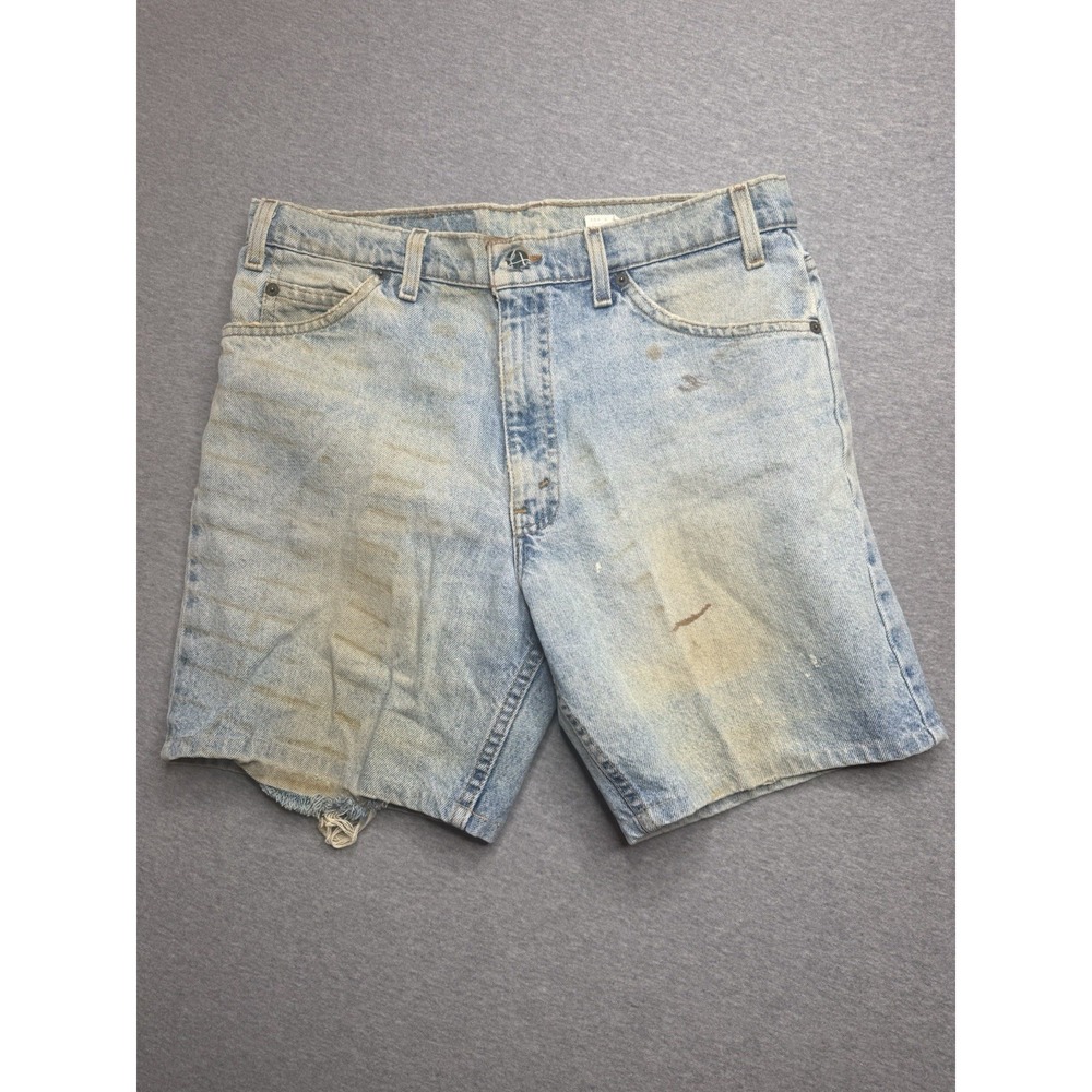 Vintage Levis 550 Orange Tab Denim Shorts Mens 34 Light Wash Relaxed Fit‎ Blue